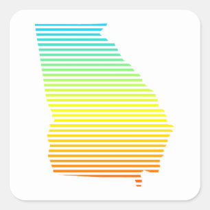 georgia chill fade vierkante sticker