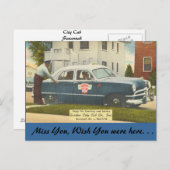 Georgia, City Cab, Savannah Briefkaart (Voorkant / Achterkant)