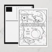 Georgia Color Me Collage Briefkaart (Voorkant / Achterkant)