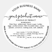 Georgia Cottage Law Eten label sticker (Voorkant)