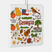 Georgia Custom Family Trip Christmas Keramisch Ornament (Rechts)