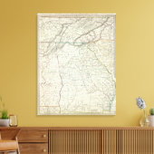 Georgia, de nummers NC, SC, Tenn, Ala en Florida Canvas Afdruk (Insitu (Woonkamer))