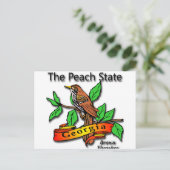 Georgia de peach state Brown Thrasher Briefkaart (Staand voorkant)
