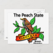 Georgia de peach state Brown Thrasher Briefkaart (Voorkant / Achterkant)