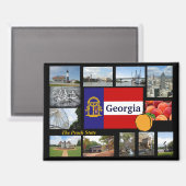 Georgia De Peach State magneet (Voorkant / Achterkant)
