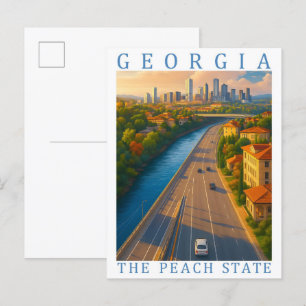 Georgia de Perzik Staat USA Reisbestemming Briefkaart