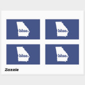 Georgia Democraat Rechthoekige Sticker (Vel)