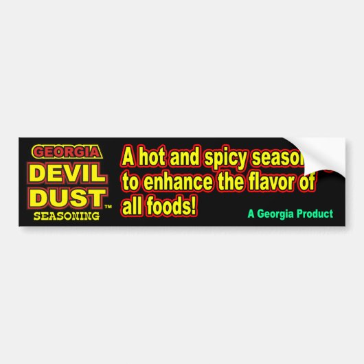 Georgia Devil Dust Bumpersticker (Voorkant)