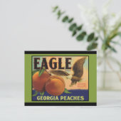 Georgia Eagle Peaches Briefkaart (Staand voorkant)
