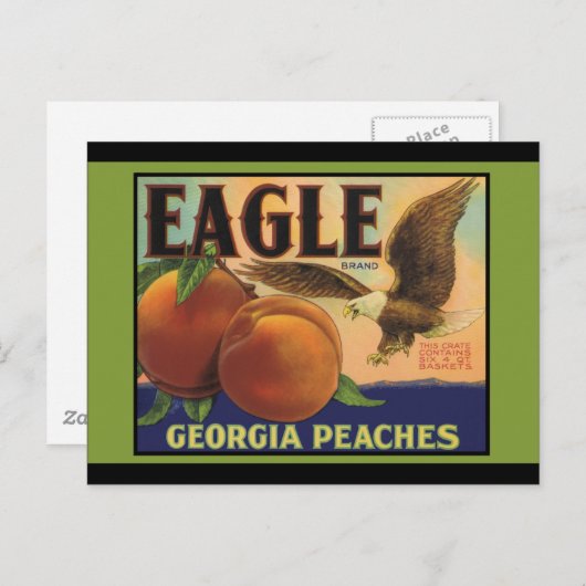 Georgia Eagle Peaches Briefkaart (Voorkant / Achterkant)