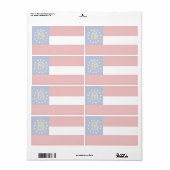 Georgia Faint Flag Verzendlabel (Full Sheet)
