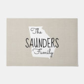 Georgia Family Monogram State Doormat Deurmat (Voorkant)