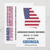 Georgia Family Reunion 🇺🇸 Verenigde Staten Kaart (Voorkant / Achterkant)