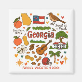 Georgia Family Trip Keepsake Custom Magneet (Voorkant)