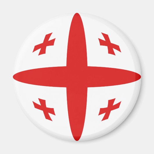 Georgia Fisheye Flag Magnet (Voorkant)