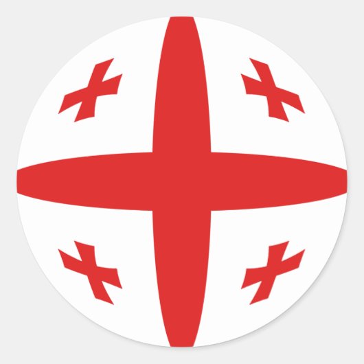 Georgia Fisheye Vlag Sticker (Voorkant)
