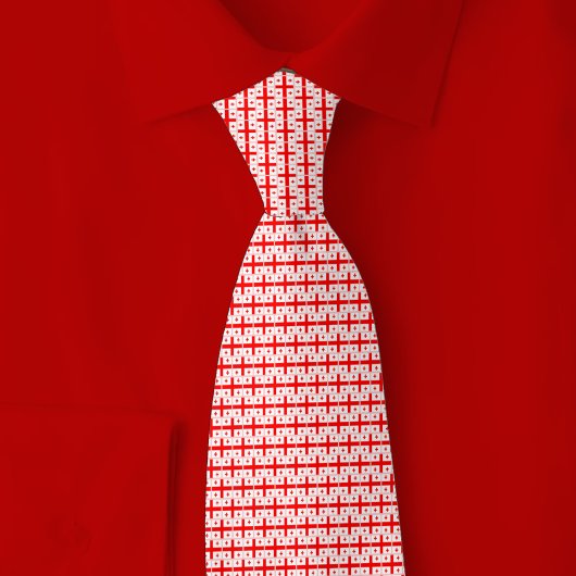 Georgia Flag Brick Pattern Stropdas