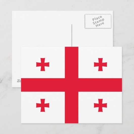 Georgia Flag Briefkaart (Voorkant / Achterkant)