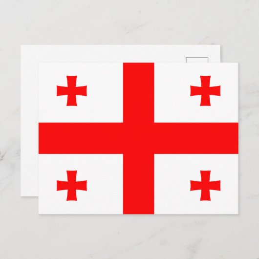 Georgia Flag Briefkaart (Voorkant / Achterkant)