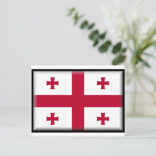 Georgia Flag Briefkaart (Staand voorkant)