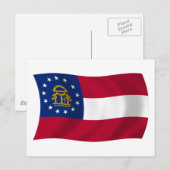 Georgia Flag Briefkaart (Voorkant / Achterkant)