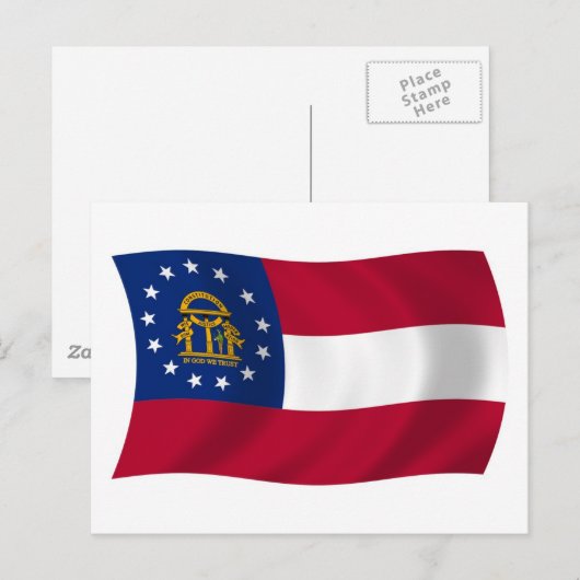 Georgia Flag Briefkaart (Voorkant / Achterkant)