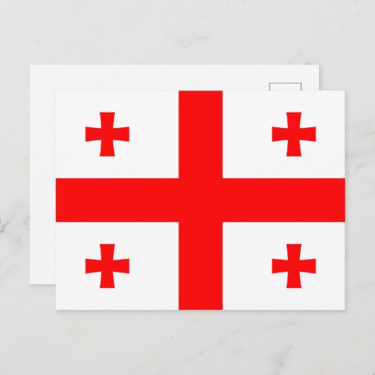 Georgia Flag Briefkaart (Voorkant / Achterkant)