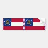 Georgia Flag Bumpersticker (Voorkant)