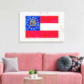 GEORGIA FLAG CANVAS AFDRUK (Insitu (Woonkamer))
