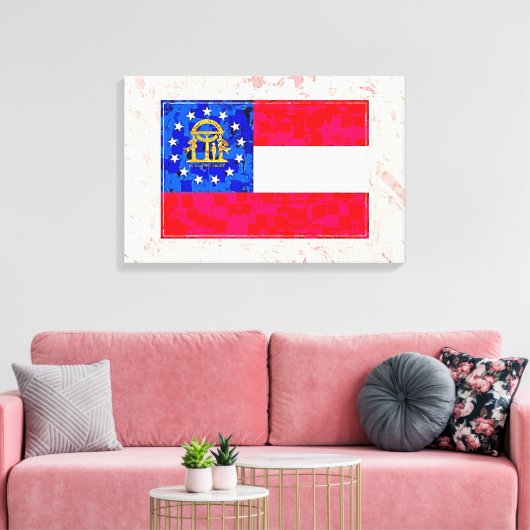 GEORGIA FLAG CANVAS AFDRUK (Insitu (Woonkamer))