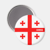 Georgia Flag Charming Patriotic Magneet (Voorkant / Achterkant)