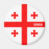 Georgia Flag Charming Patriotic Magneet (Voorkant)