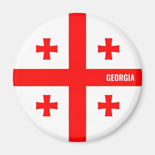 Georgia Flag Charming Patriotic Magneet (Voorkant)