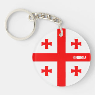 Georgia Flag Charming Patriotic Sleutelhanger