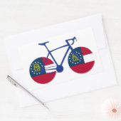 Georgia Flag Cycling Rechthoekige Sticker (Envelop)