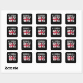 Georgia Flag Distressed - Georgian Flag Vierkante Sticker (Vel)