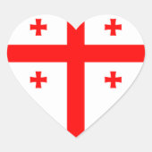 Georgia Flag Hart Sticker (Voorkant)