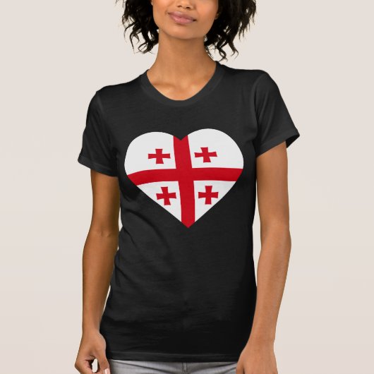 Georgia Flag Heart T-shirt (Voorkant)