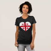 Georgia Flag Heart T-shirt (Voorkant volledig)