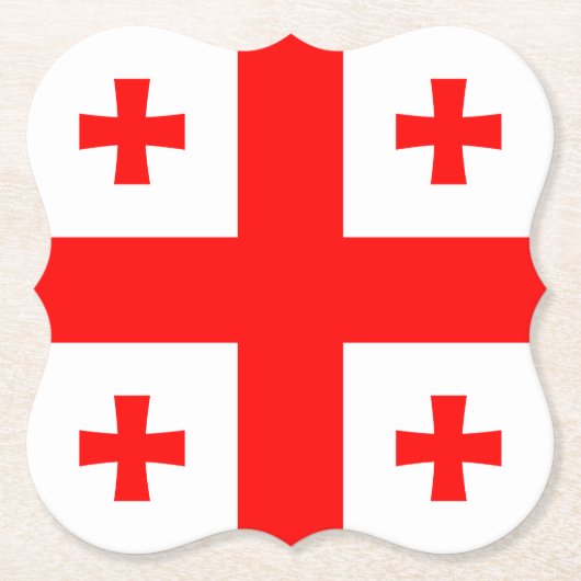 Georgia Flag Kartonnen Onderzetters (Voorkant)