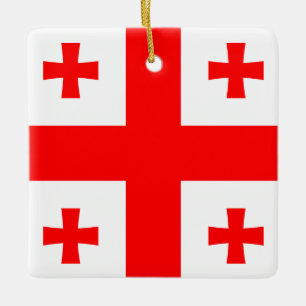 Georgia Flag Keramisch Ornament