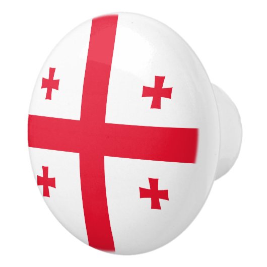 Georgia Flag Keramische Knop (Rechts)