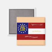 Georgia Flag Magnet (Voorkant / Achterkant)