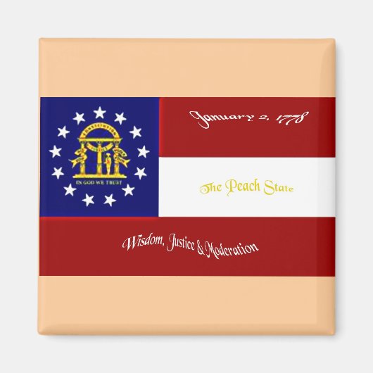 Georgia Flag Magnet (Voorkant)