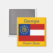 Georgia Flag Magnet (Voorkant / Achterkant)