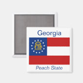 Georgia Flag Magnet (Voorkant / Achterkant)