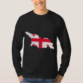 Georgia Flag Map GE T-shirt (Voorkant)