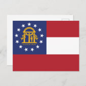 Georgia Flag Peach State Coat of Arms Briefkaart (Voorkant / Achterkant)