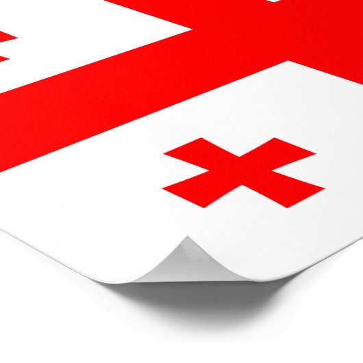 Georgia Flag Poster (Hoek)