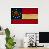 Georgia Flag Poster (Thuiskantoor)